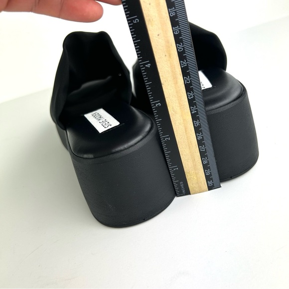 Steven madden slinky30 platform sandals size 38 black made in Italy - Picture 7 of 16